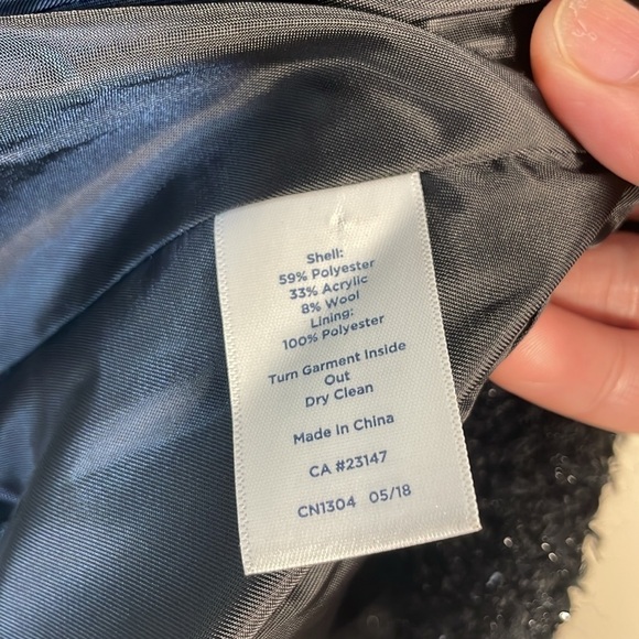 NWOT. RSVP by Talbots 18 Wool Blend Shimmer Boucle Tweed Jacket with Pearl Trim. - Picture 9 of 13